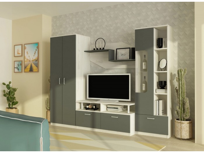 Секция Мираж (бял дъб/антрацит)